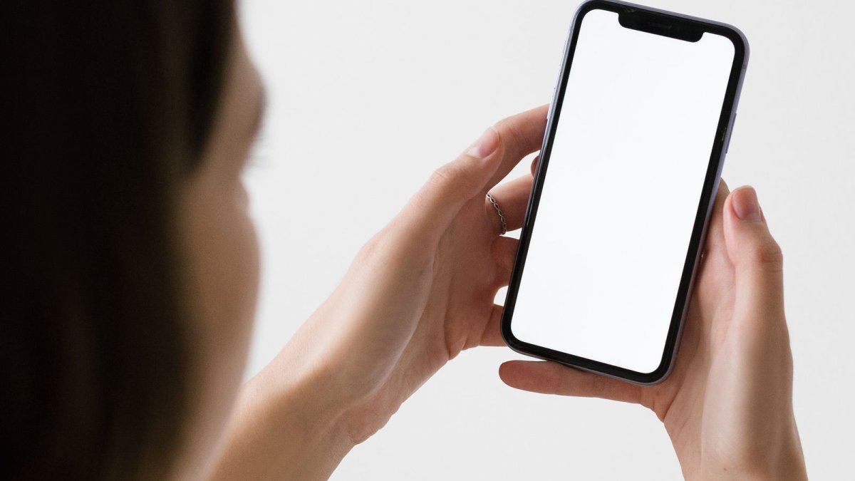 A business storefront on a phone screen
