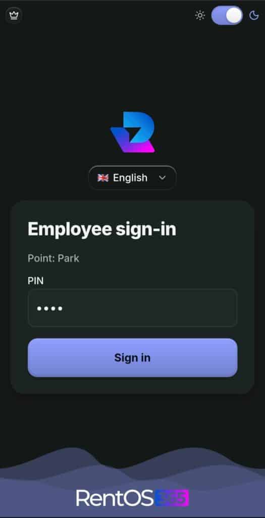 Employee sign-in with a PIN