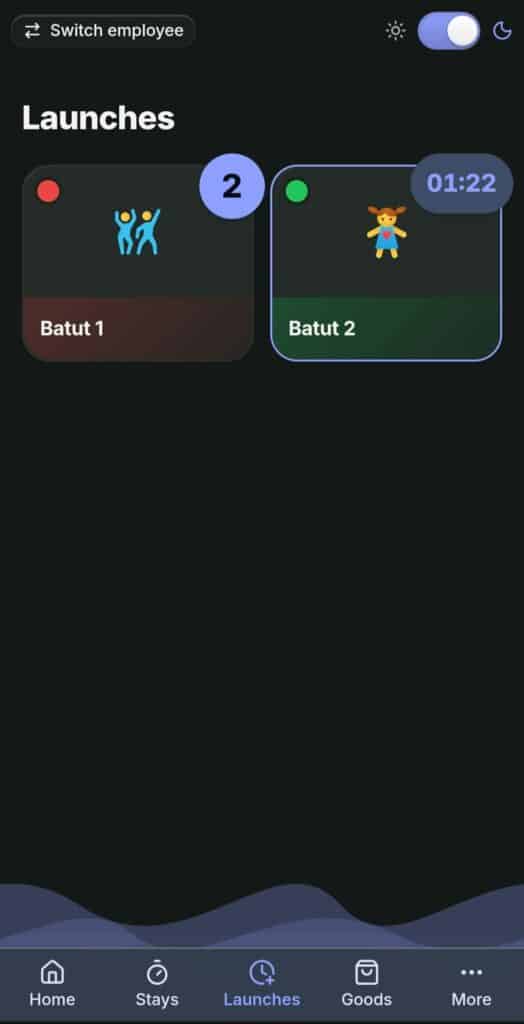 Launches: start and timer for every asset